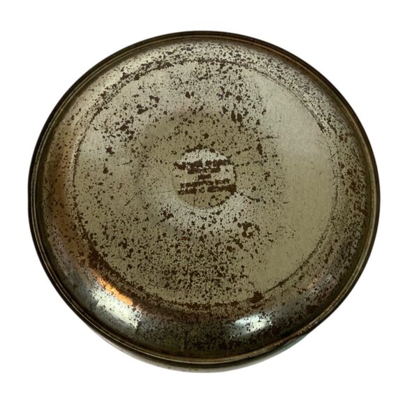 Vintage Daher Enameled Floral Tin Biscuit Box Round Decorative Design England - Picture 5 of 6